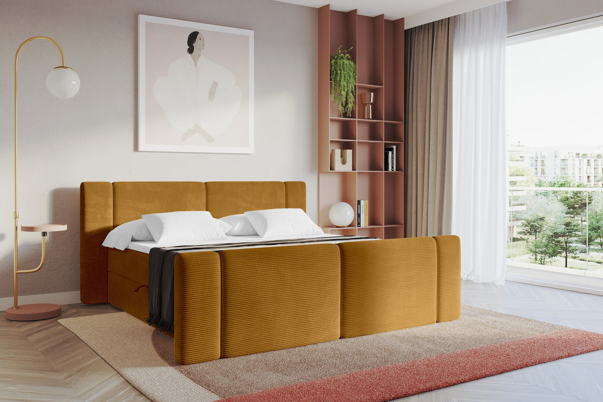 Łóżko boxspring EVON-Z sztruks