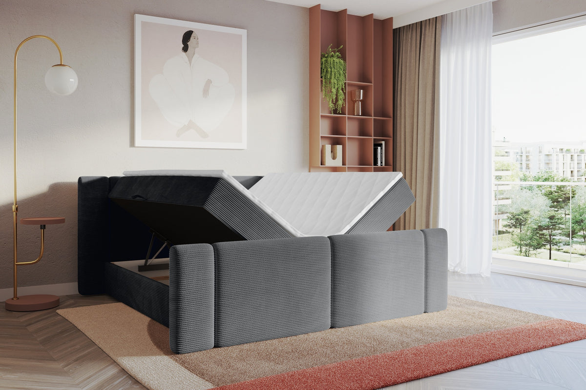 Łóżko boxspring EVON-Z sztruks