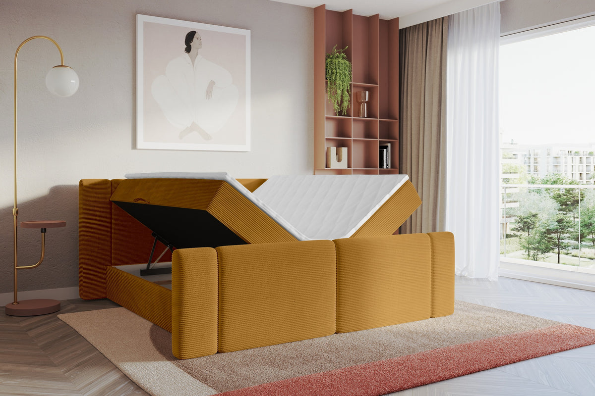 Łóżko boxspring EVON-Z sztruks