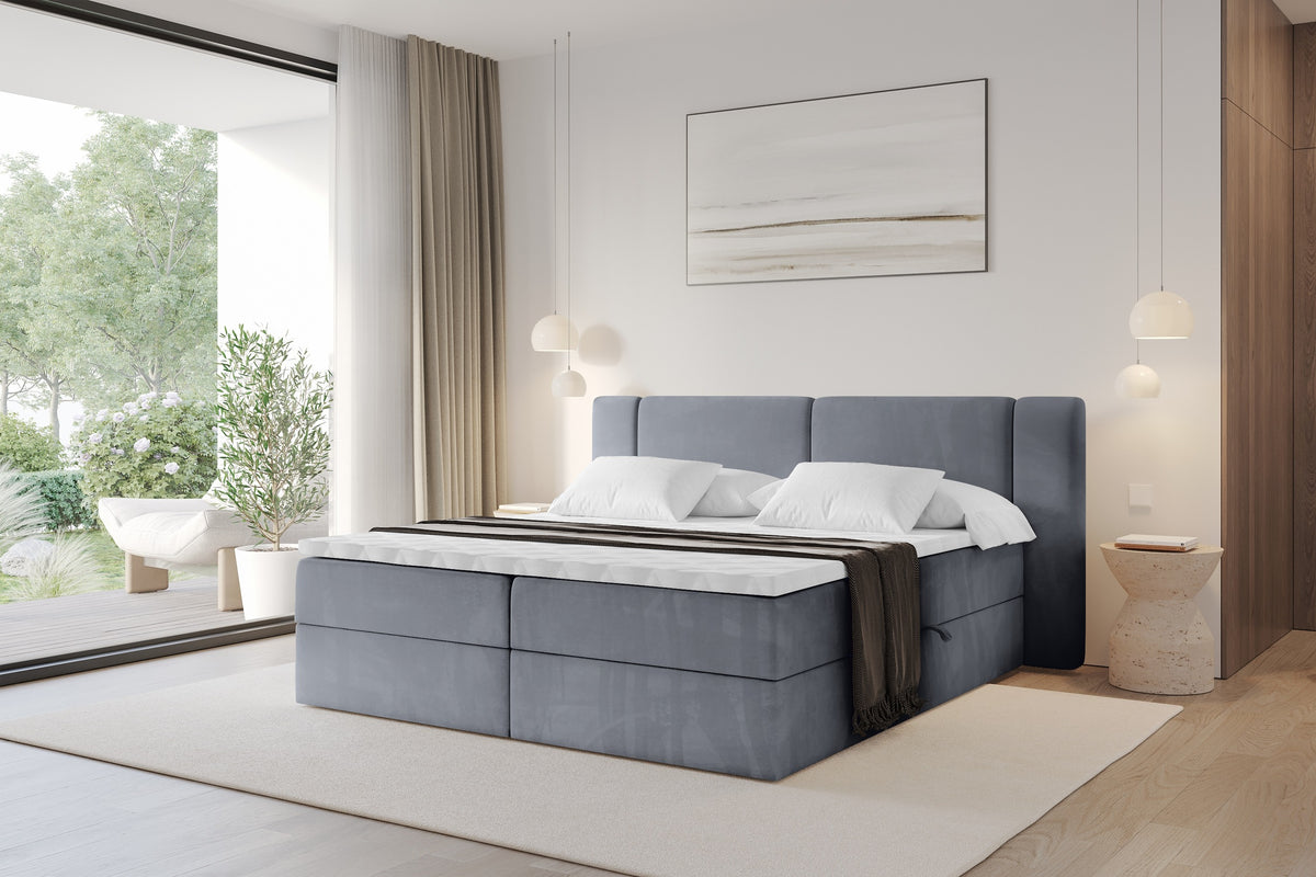 Łóżko boxspring EVON welur
