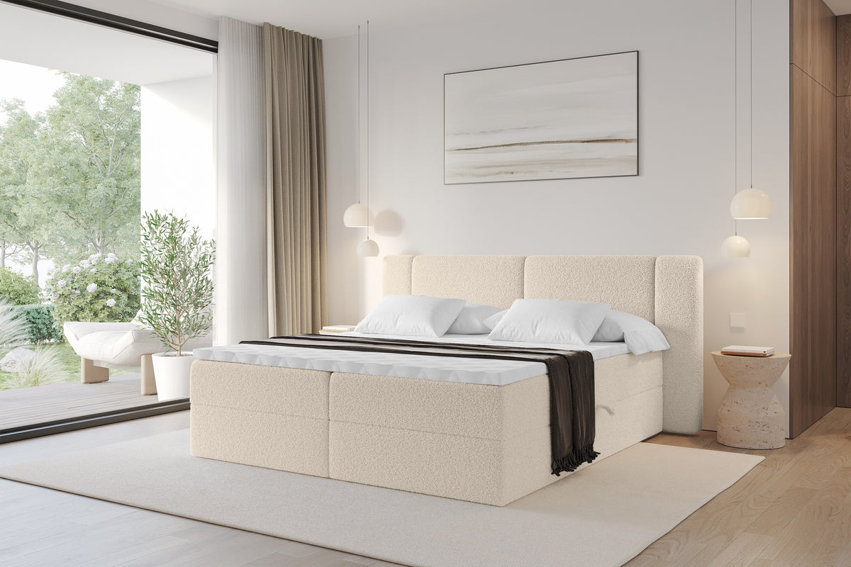 Łóżko boxspring EVON Bouclé