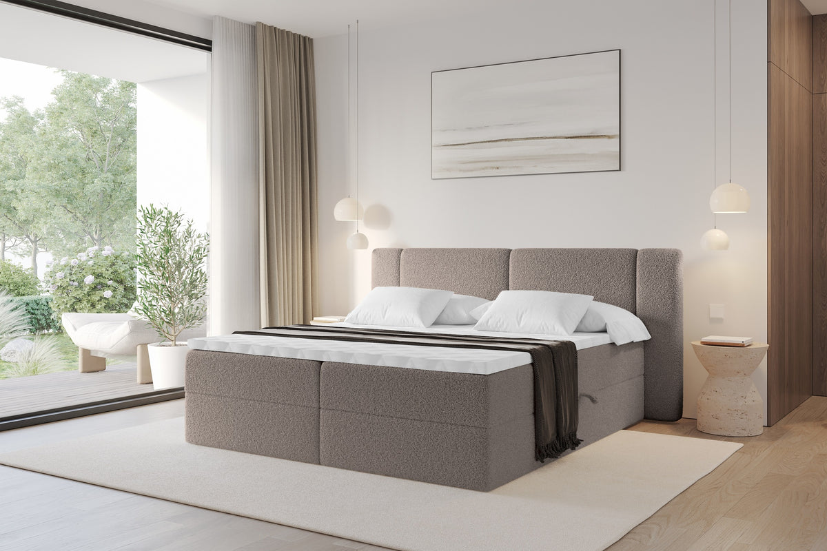 Łóżko boxspring EVON Bouclé