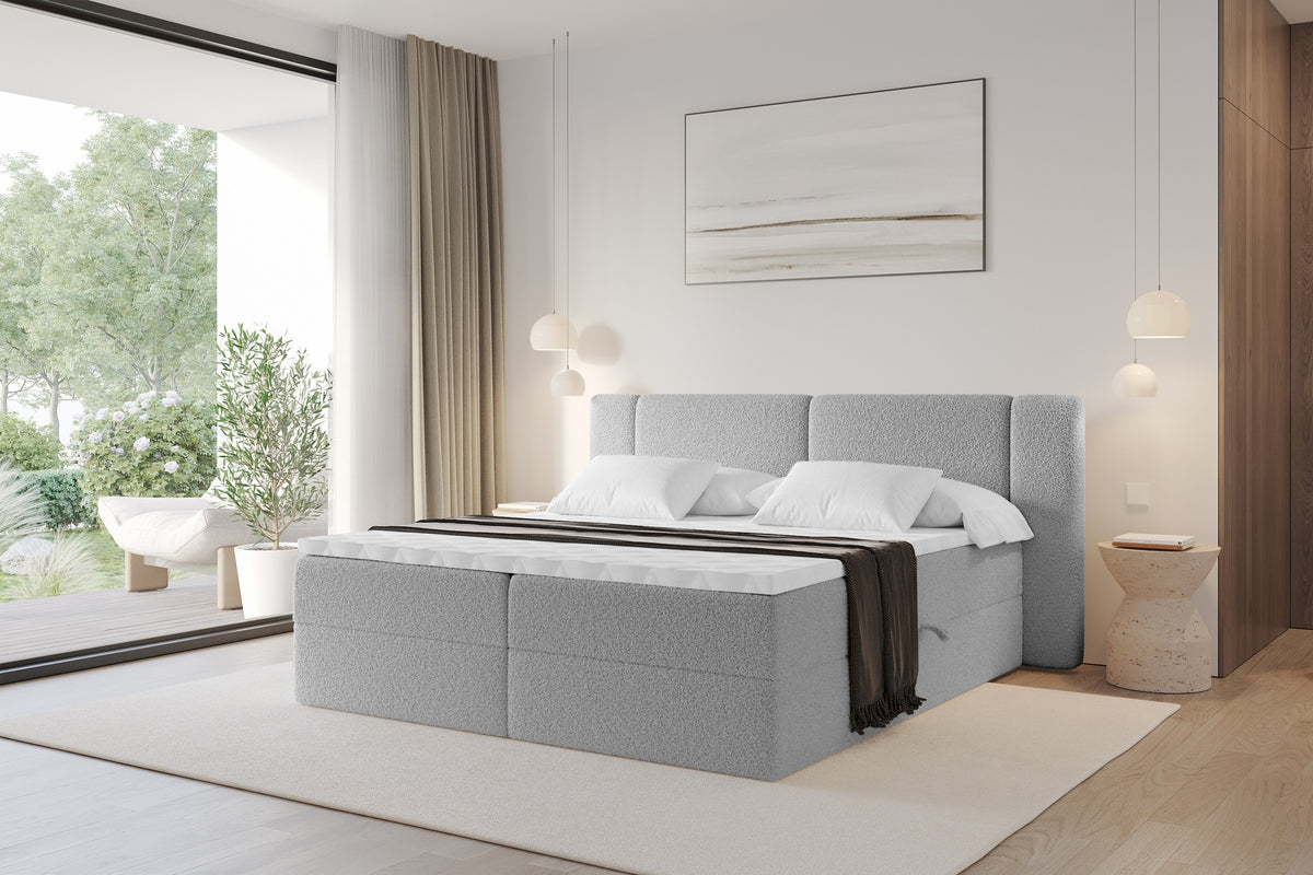 Łóżko boxspring EVON Bouclé