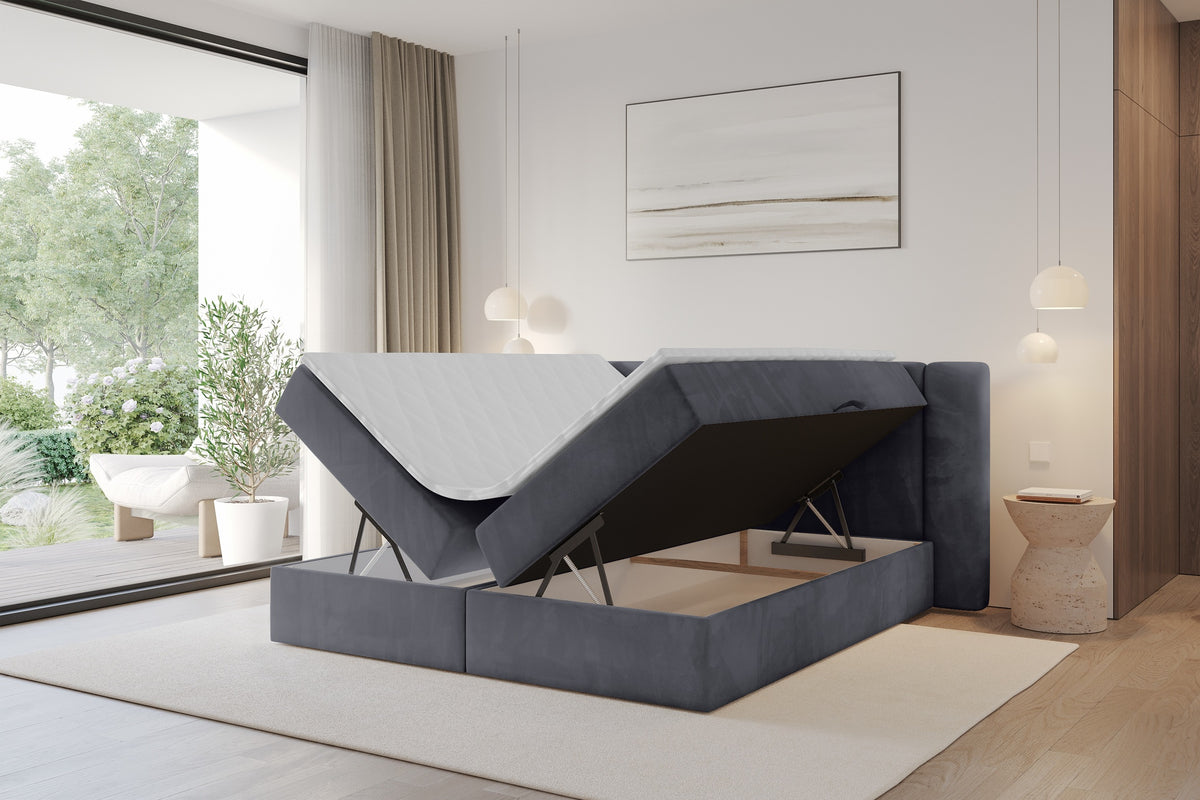 Łóżko boxspring EVON welur