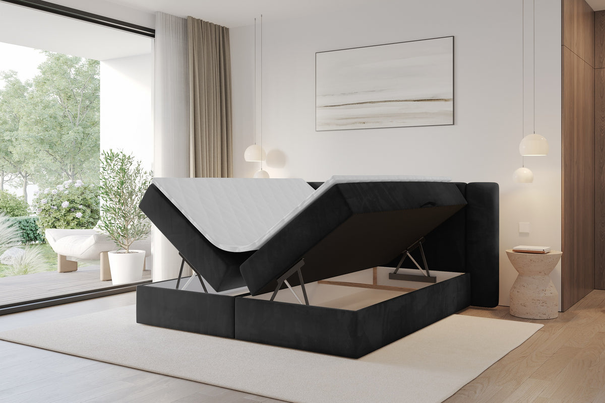 Łóżko boxspring EVON welur