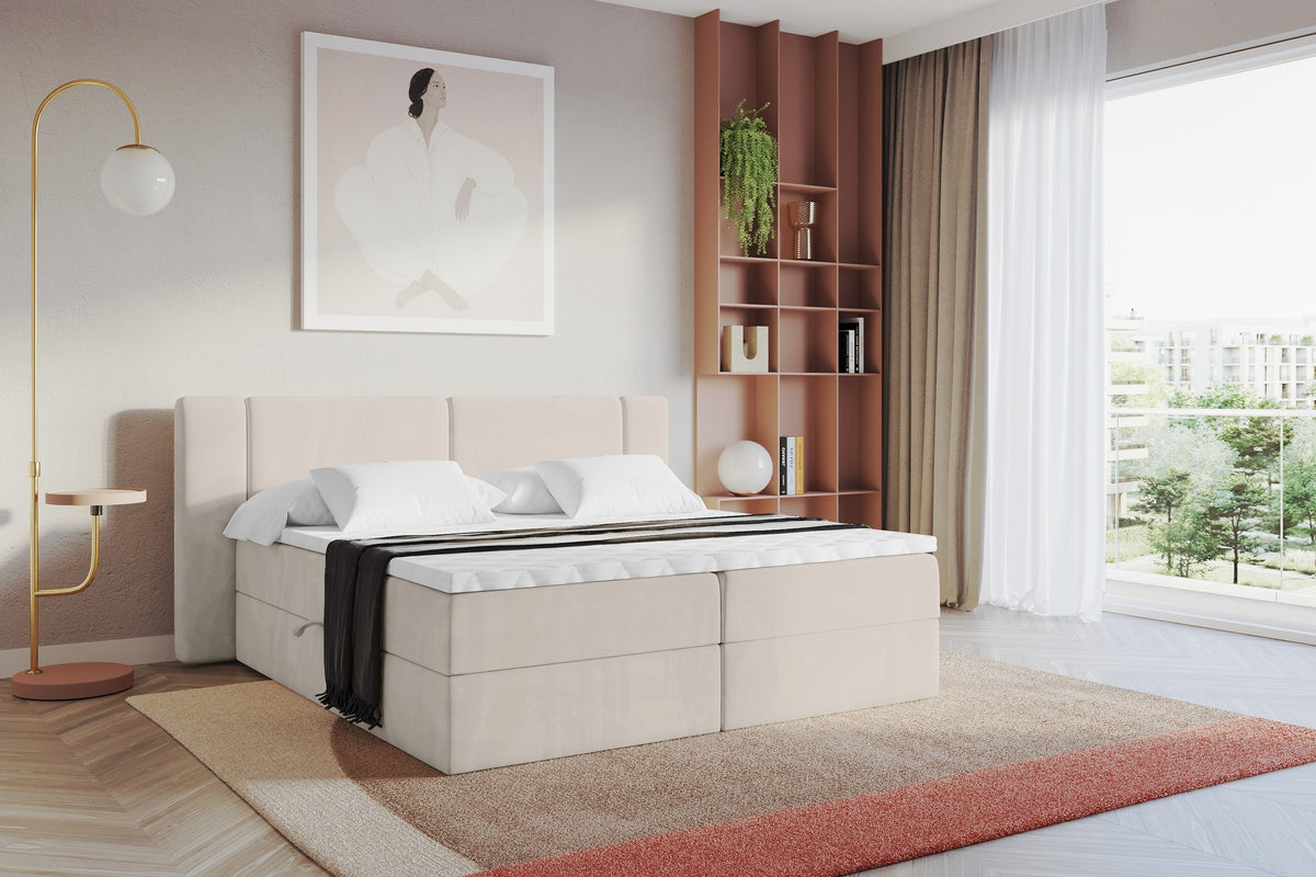 Łóżko boxspring EVON welur