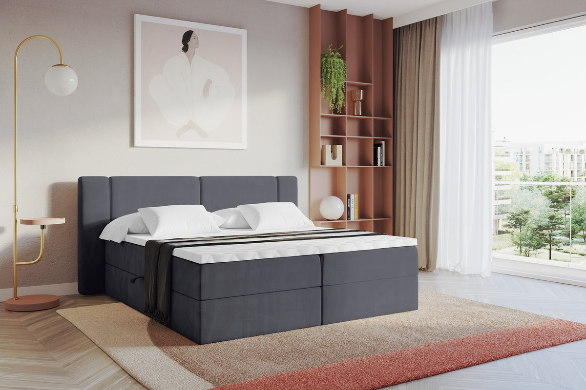Łóżko boxspring EVON welur