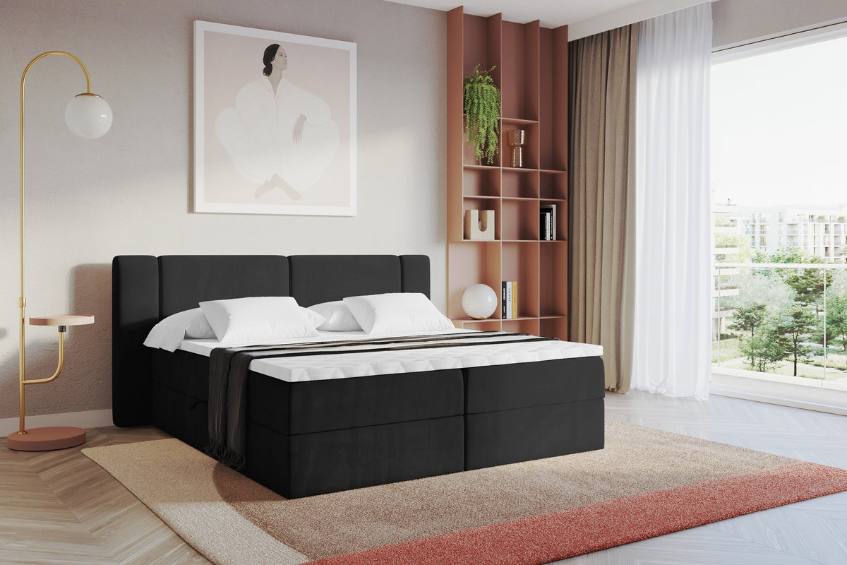 Łóżko boxspring EVON welur