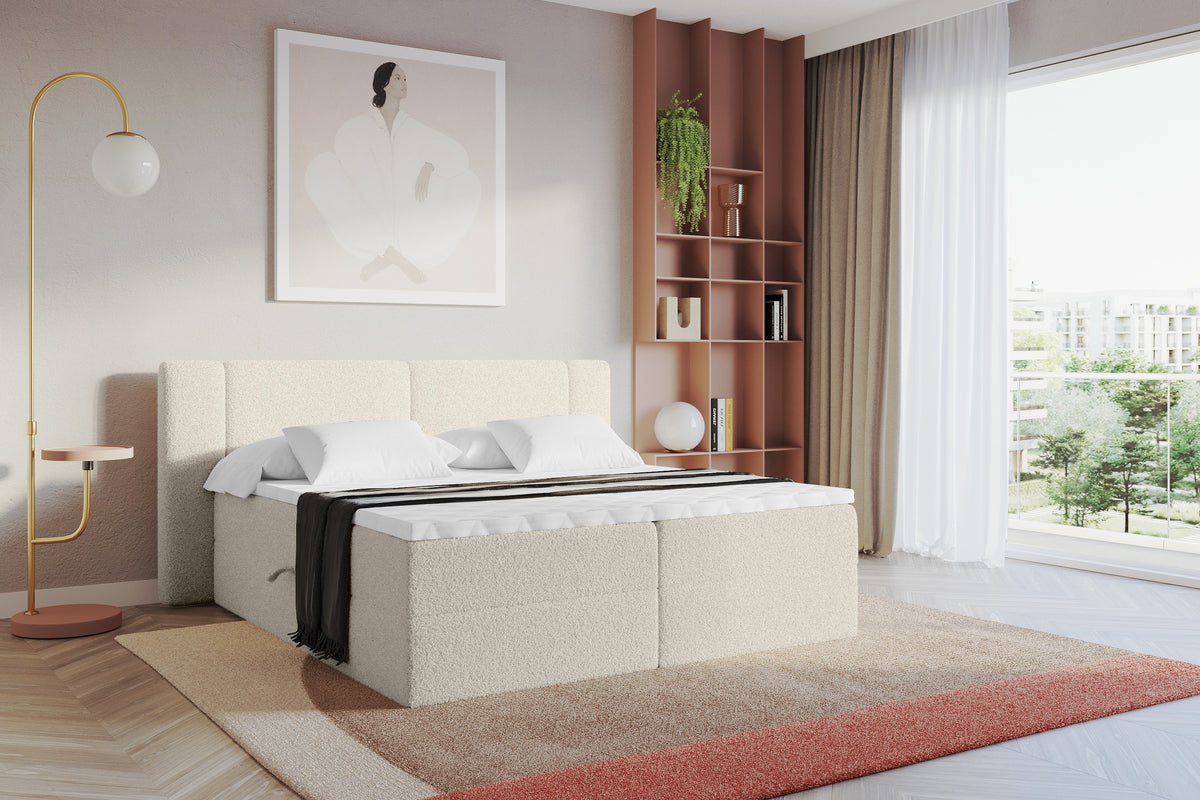 Łóżko boxspring EVON Bouclé