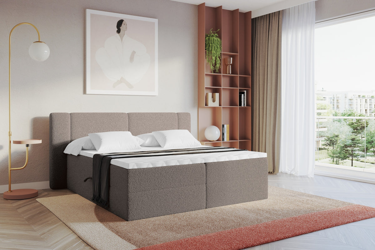 Łóżko boxspring EVON Bouclé