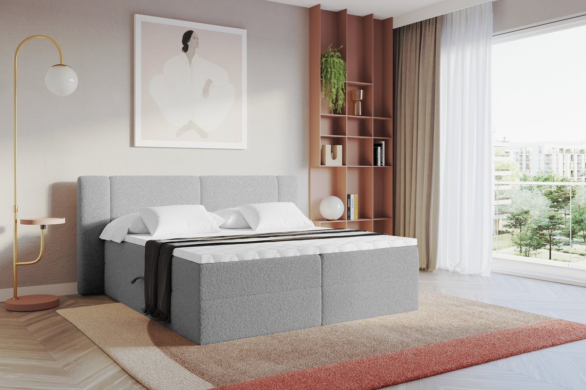 Łóżko boxspring EVON Bouclé
