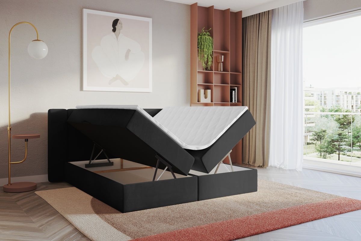 Łóżko boxspring EVON welur