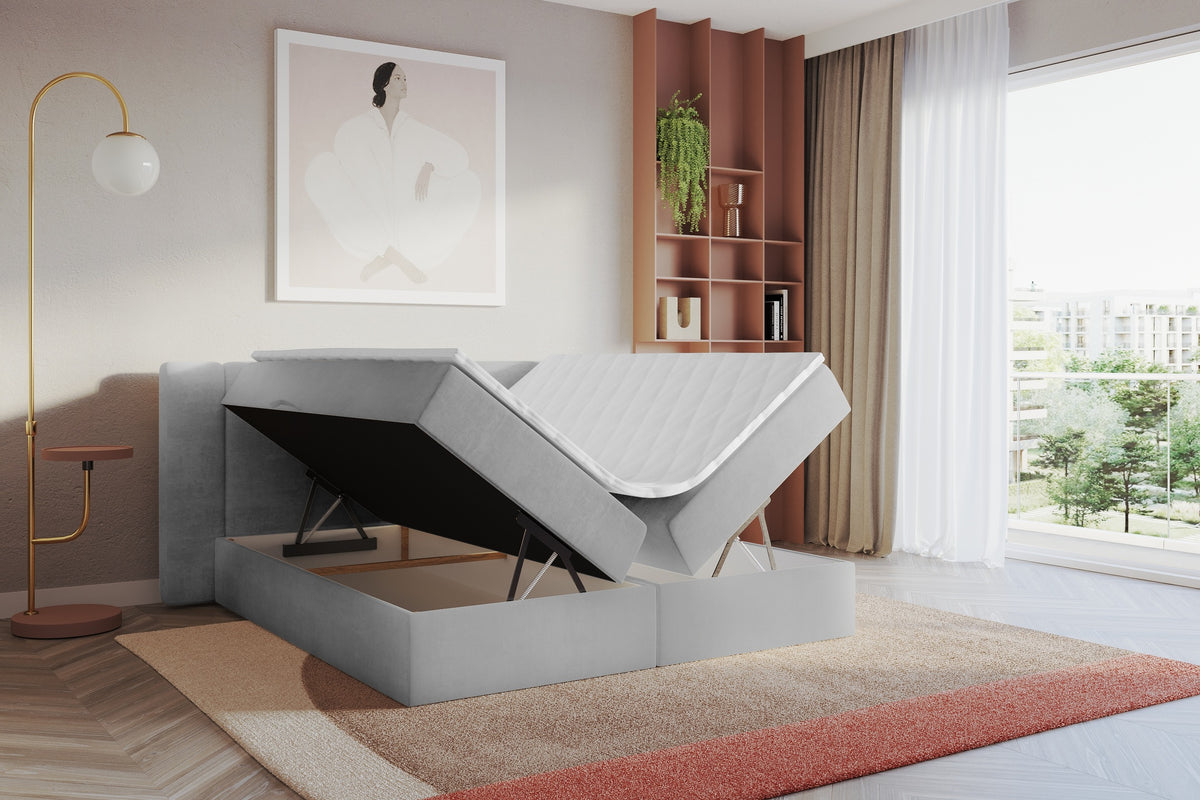 Łóżko boxspring EVON welur