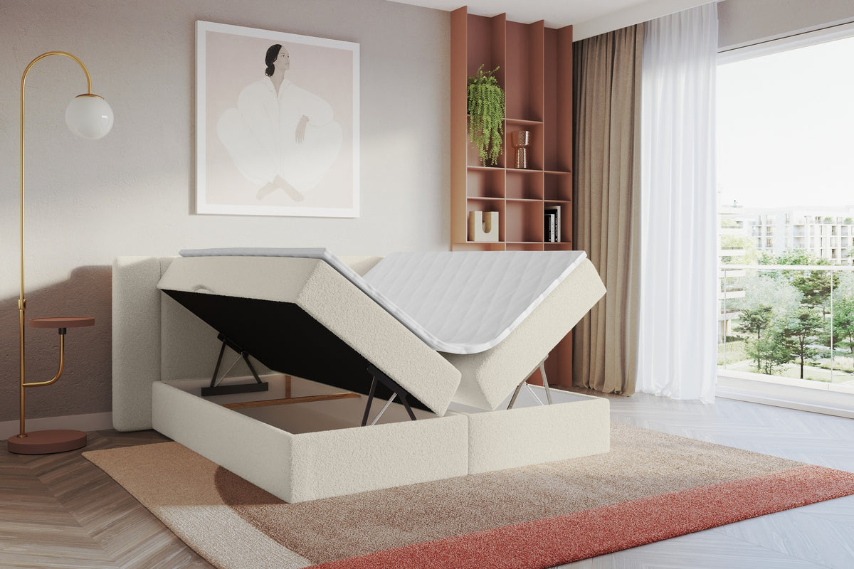 Łóżko boxspring EVON Bouclé