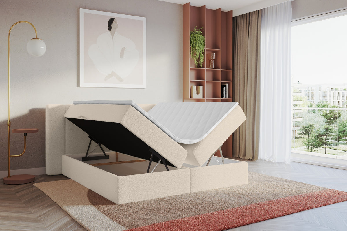 Łóżko boxspring EVON Bouclé