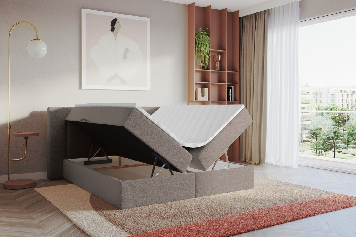 Łóżko boxspring EVON Bouclé