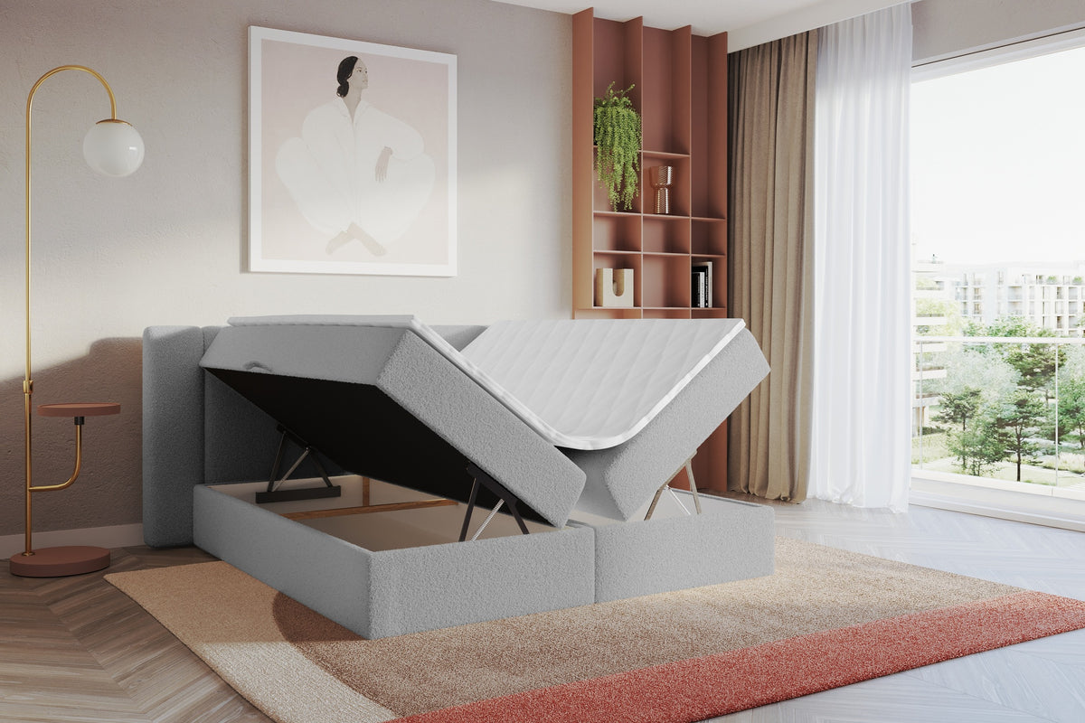 Łóżko boxspring EVON Bouclé