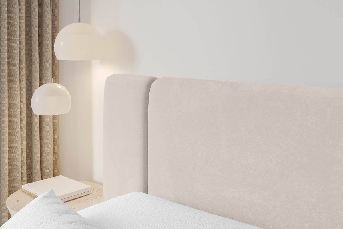 Łóżko boxspring EVON welur