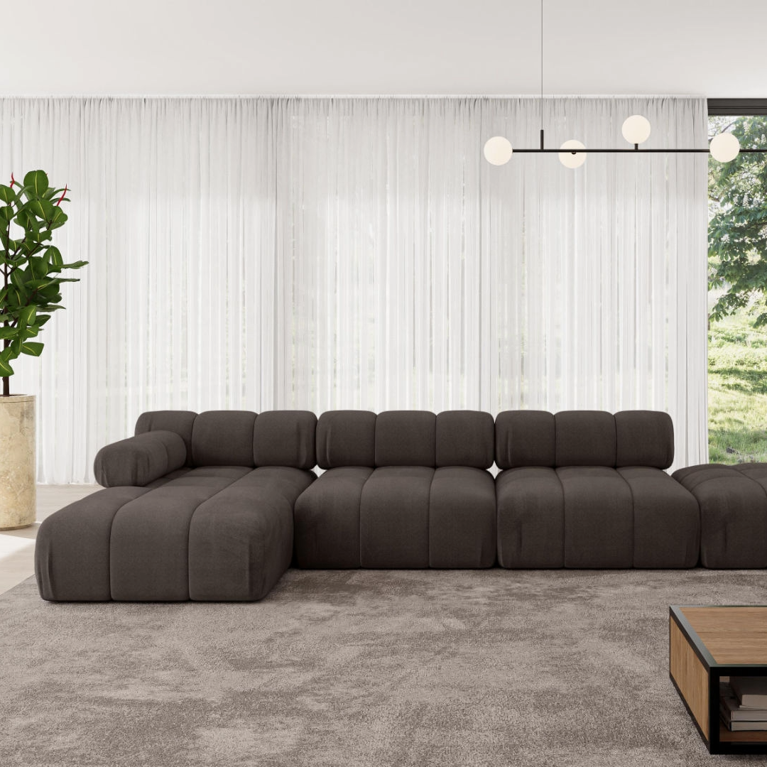 Ecksofa Lizur-L2 Braun - Monolith 15