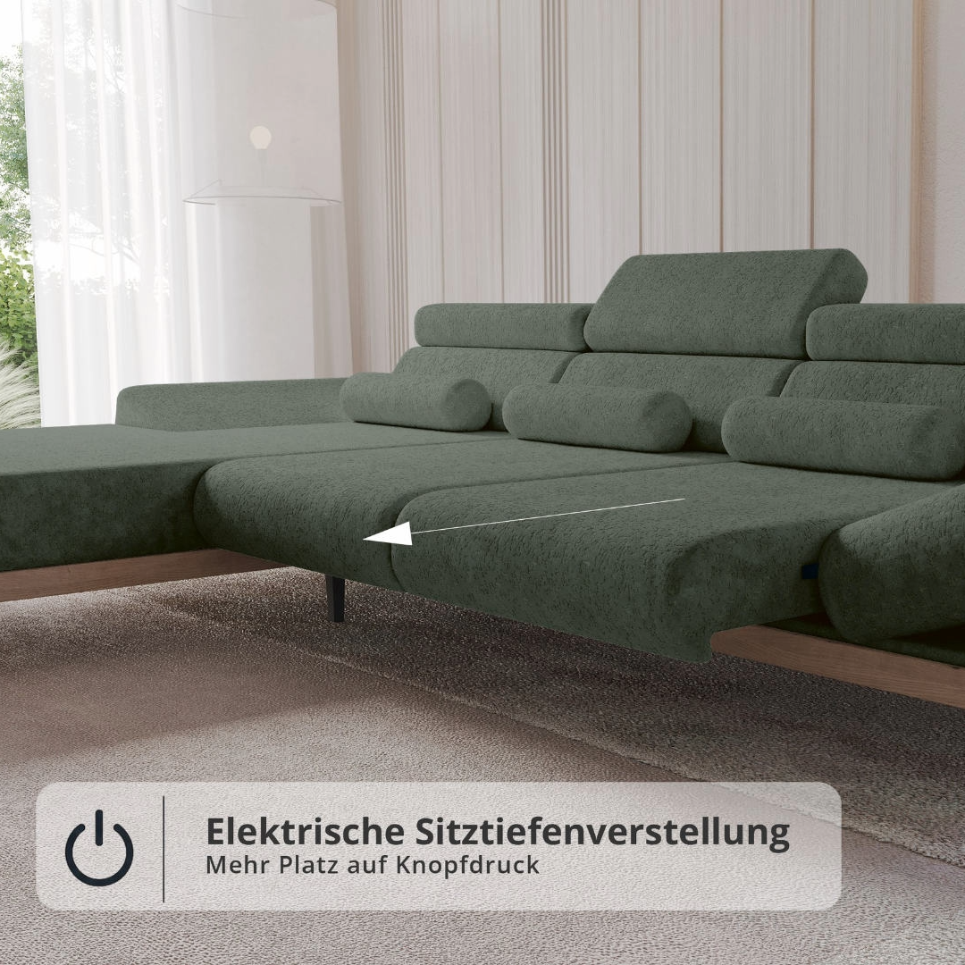 Ecksofa MONA mit elektrischer Sitzverstellung