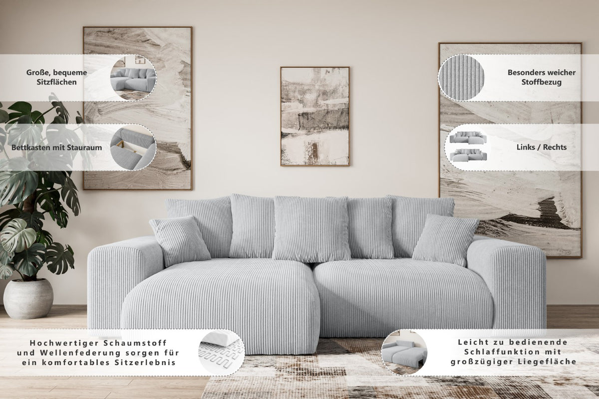 Ecksofa ESKAR-L Samt