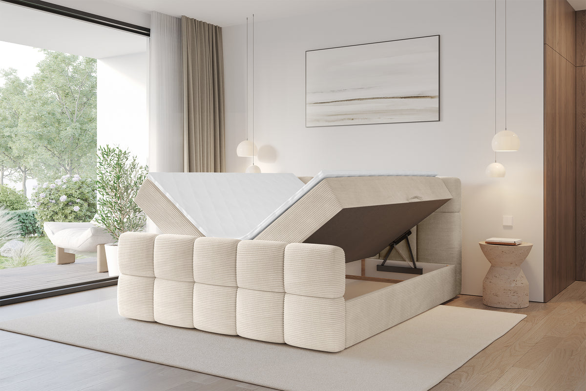 Łóżko boxspring FAMA-Z sztruks
