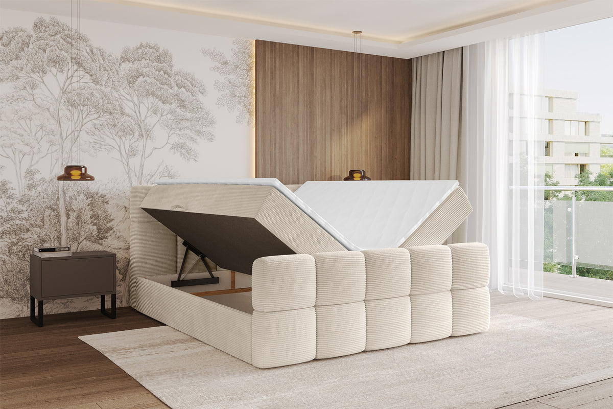 Łóżko boxspring FAMA-Z sztruks