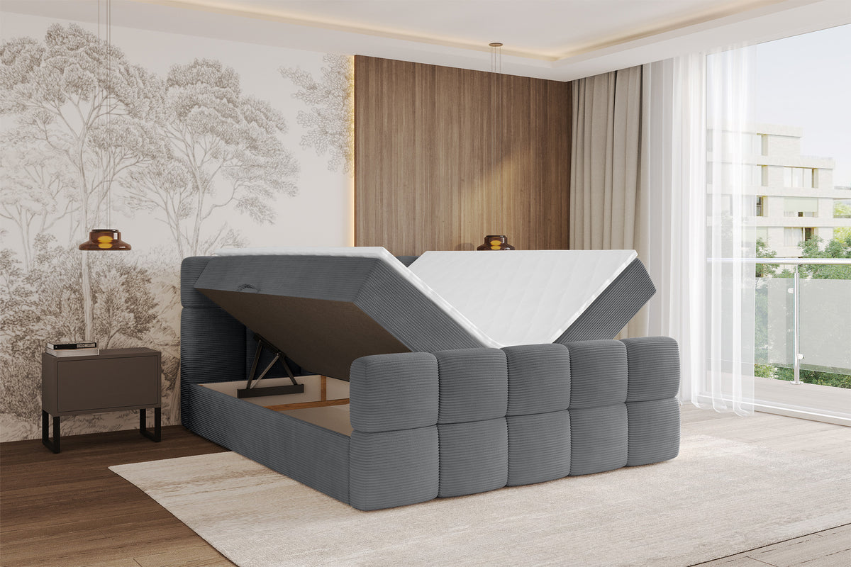 Łóżko boxspring FAMA-Z sztruks