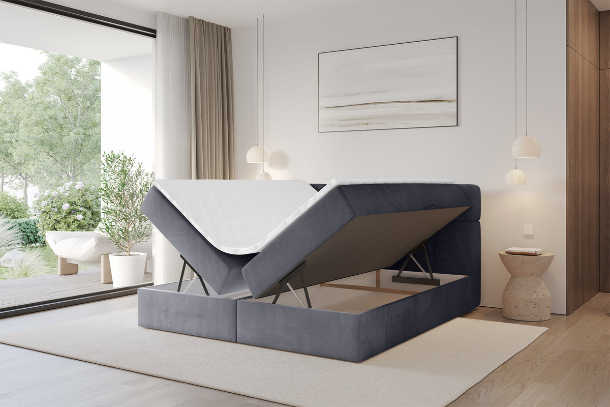 Łóżko boxspring FAMA welur