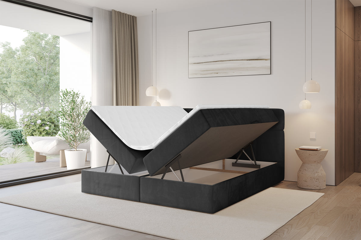 Łóżko boxspring FAMA welur