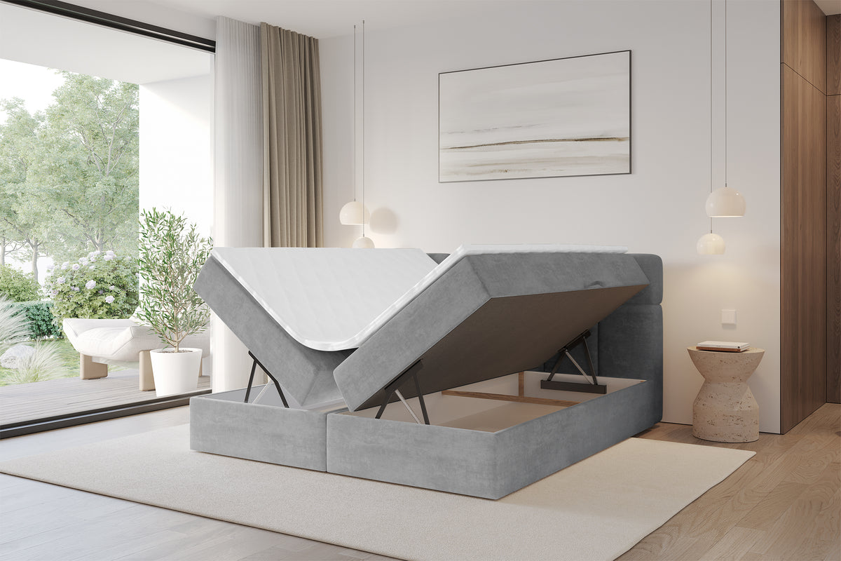 Łóżko boxspring FAMA welur