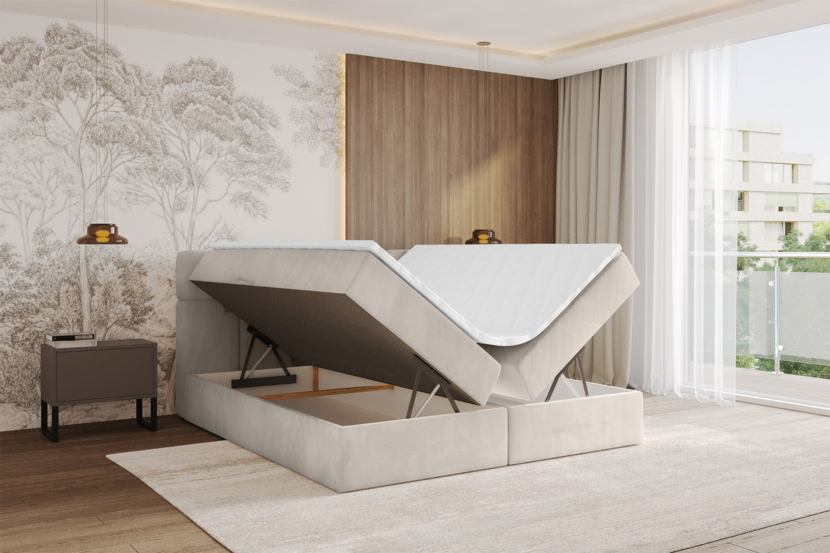 Łóżko boxspring FAMA welur