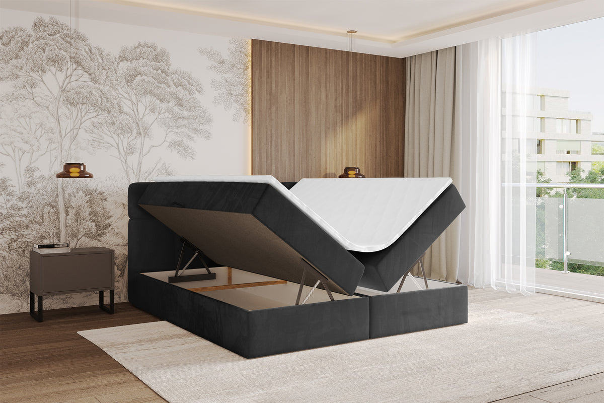 Łóżko boxspring FAMA welur
