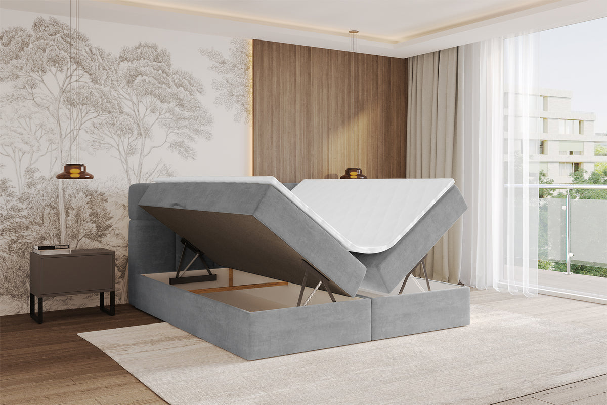 Łóżko boxspring FAMA welur