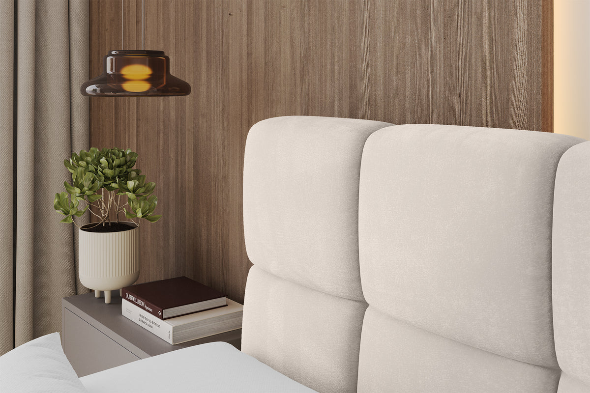 Łóżko boxspring FAMA welur