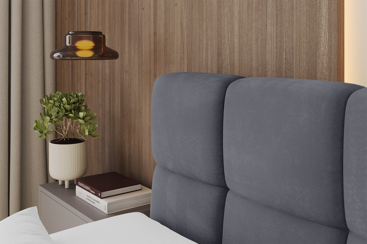 Łóżko boxspring FAMA welur