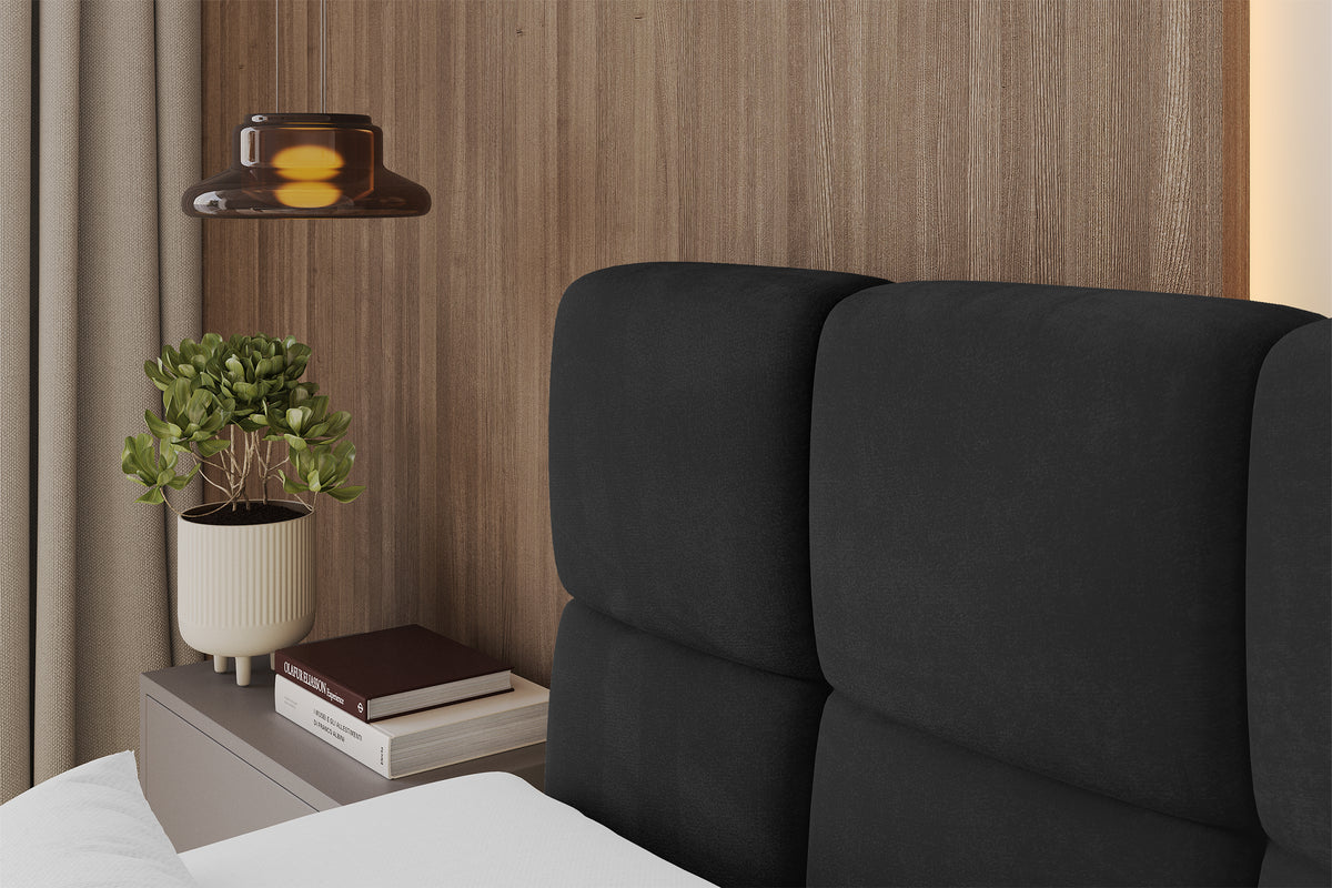 Łóżko boxspring FAMA welur