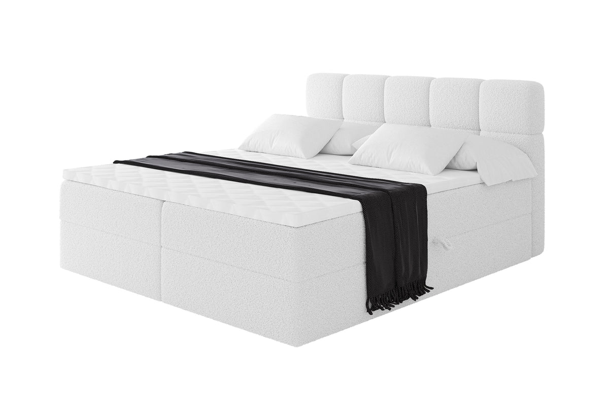 Łóżko boxspring FAMA Bouclé