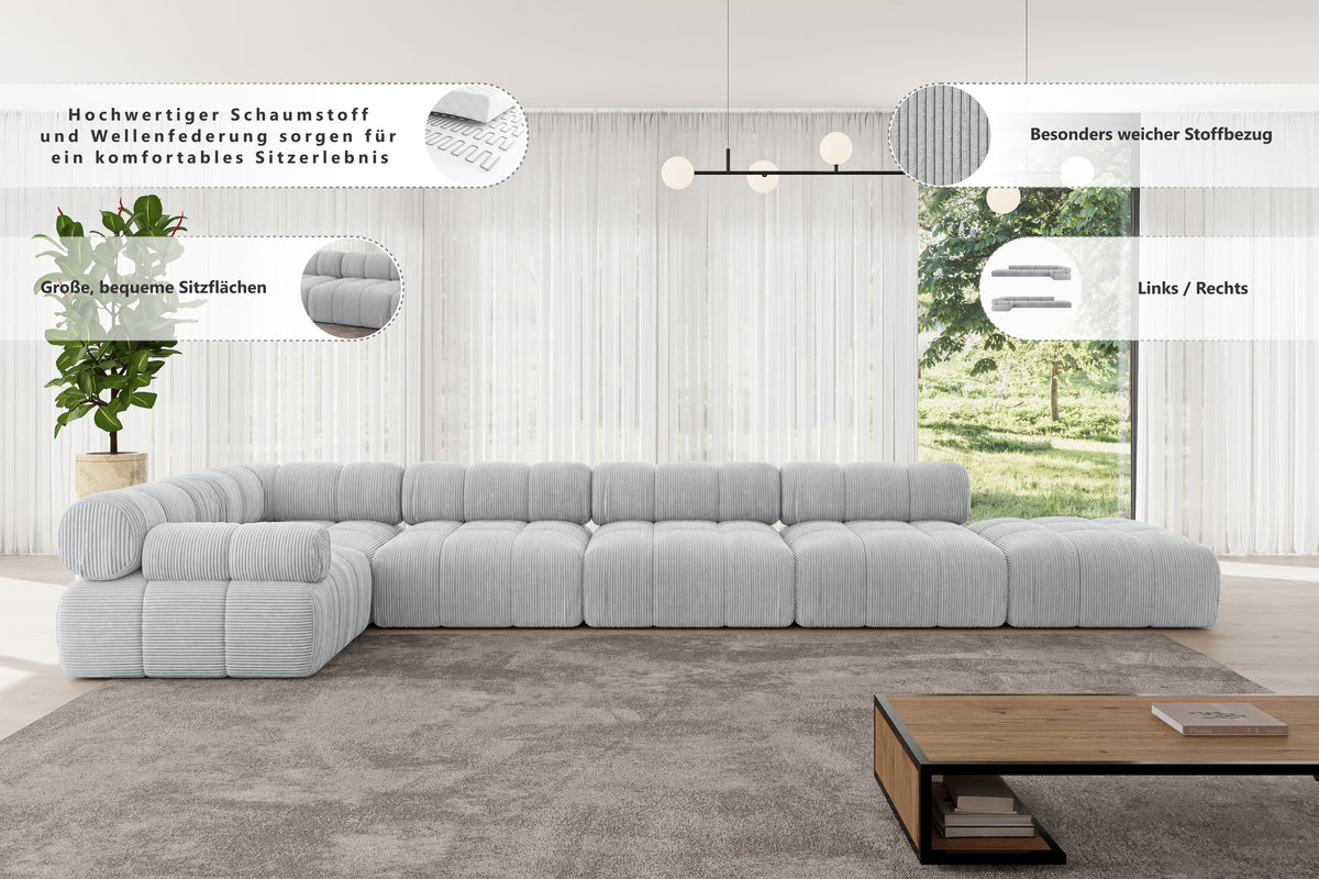 Ecksofa FELTO-L3 Samt