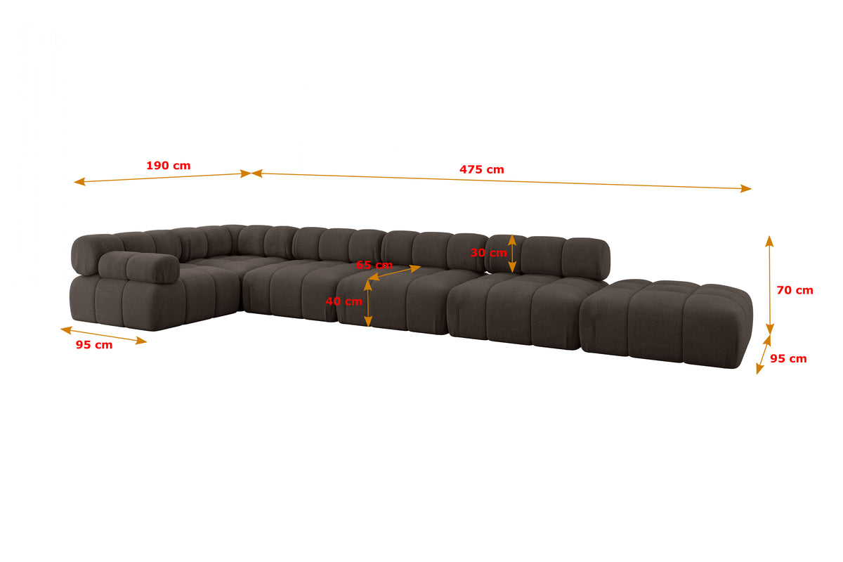 Ecksofa FELTO-L3 Samt