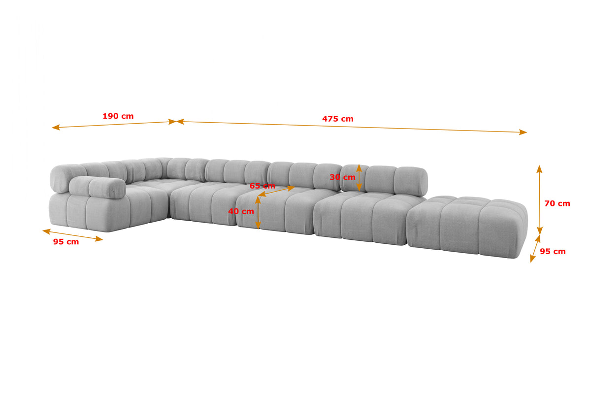 Ecksofa FELTO-L3 Samt