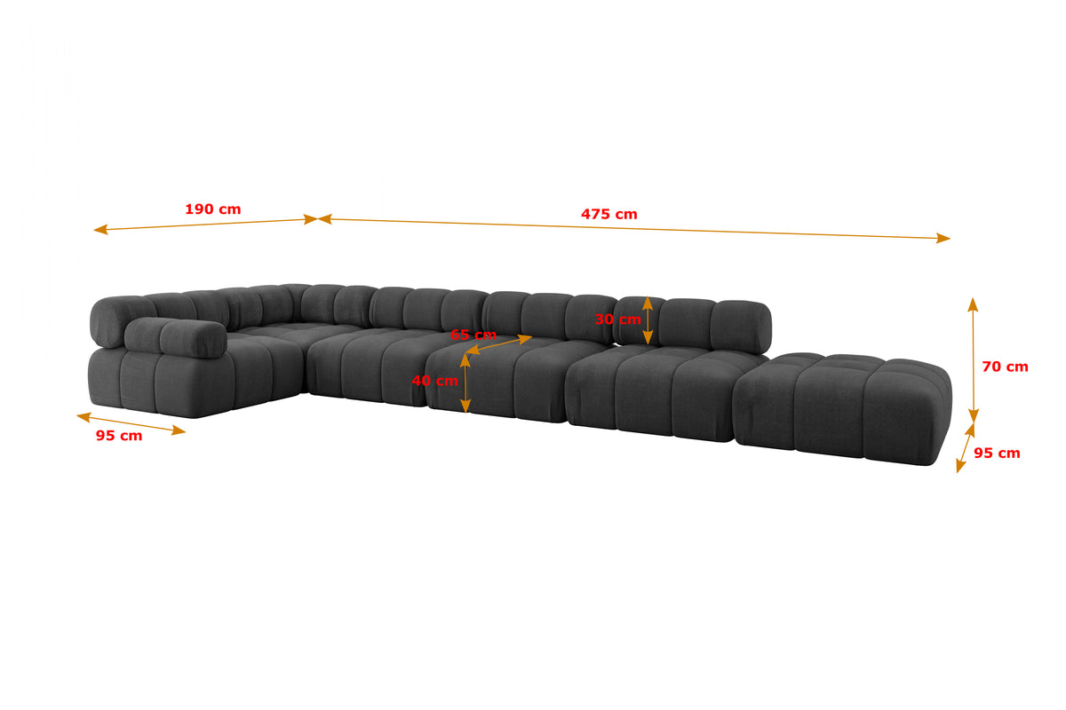 Ecksofa FELTO-L3 Samt