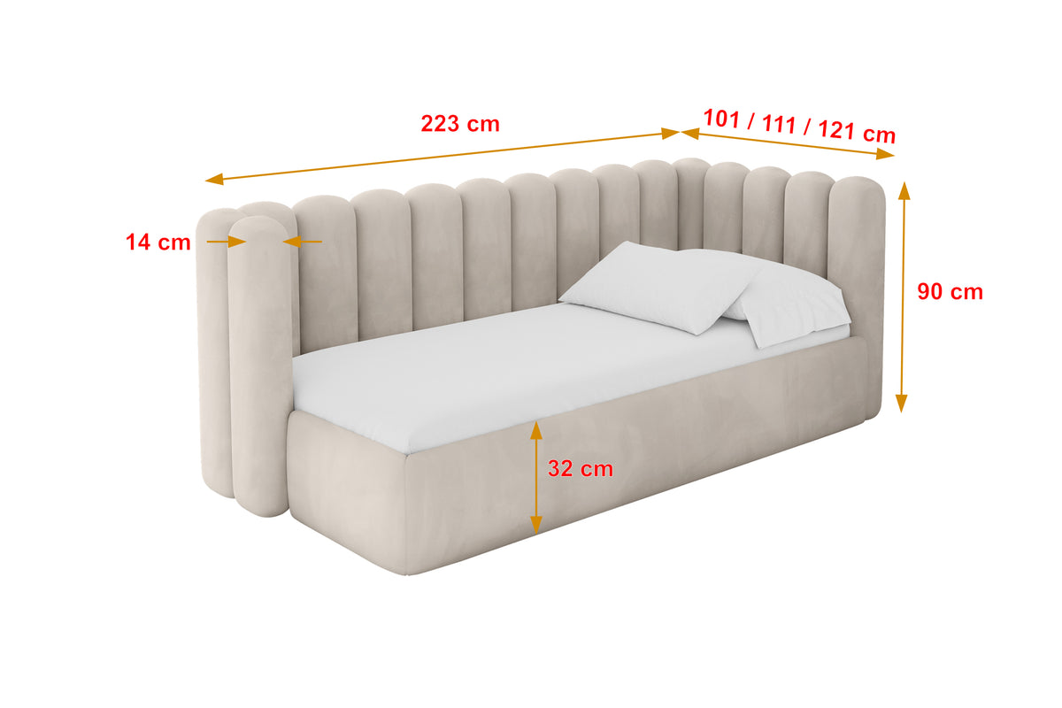Jugendbett HUGY Samt Linksseitig