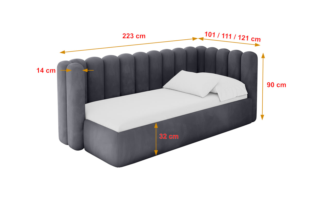 Jugendbett HUGY Samt Linksseitig