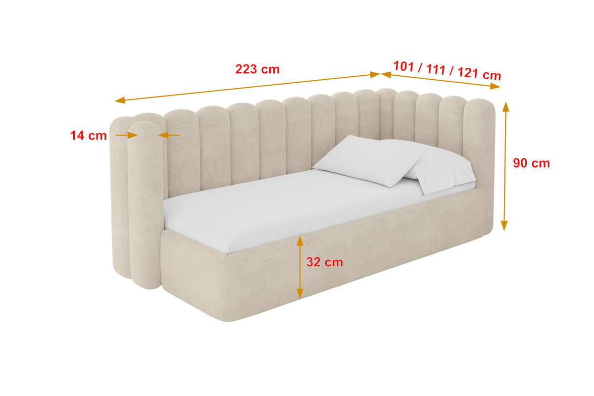 Jugendbett HUGY Samt Linksseitig