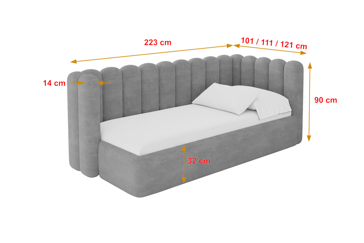Jugendbett HUGY Samt Linksseitig