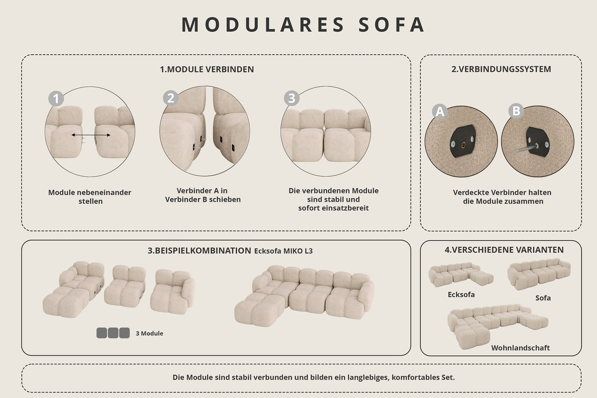Narożnik MIKO-L3 sztruks
