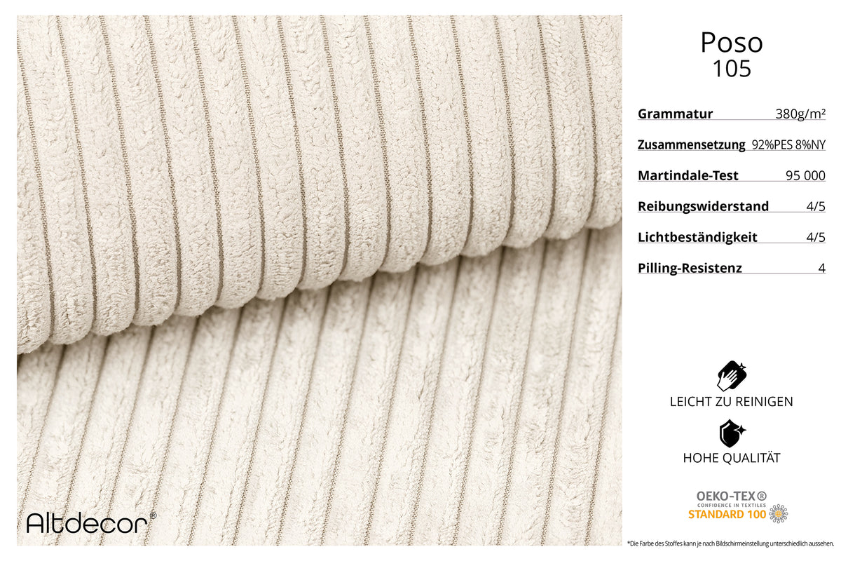 Jugendbett TULY Cord Rechtsseitig