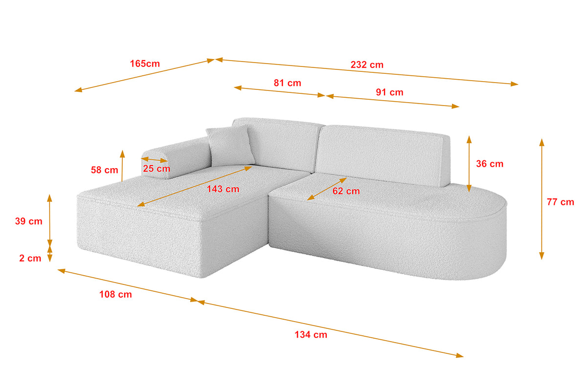 Narożnik IREA-L1-v3 Bouclé