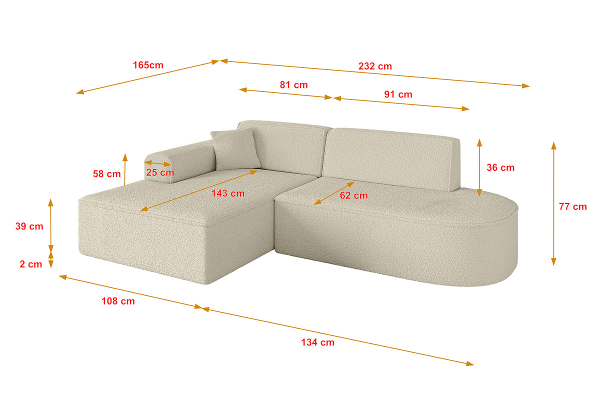 Narożnik IREA-L1-v3 Bouclé